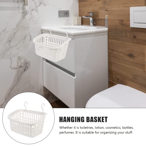 Zerodeko 3Pcs Plastic Hanging Shower Baskets, Waterproof Shower Caddy with Hooks, Storage Hanger Baskets Bathroom Sundries Holders Kitchen Cabinet Organizer Basket