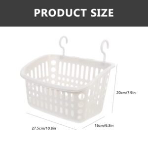 Zerodeko 3Pcs Plastic Hanging Shower Baskets, Waterproof Shower Caddy with Hooks, Storage Hanger Baskets Bathroom Sundries Holders Kitchen Cabinet Organizer Basket