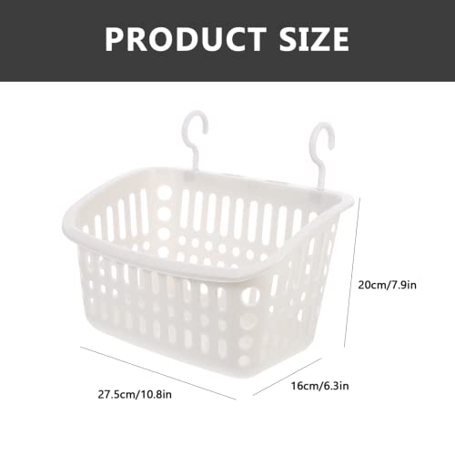 Zerodeko 3Pcs Plastic Hanging Shower Baskets, Waterproof Shower Caddy with Hooks, Storage Hanger Baskets Bathroom Sundries Holders Kitchen Cabinet Organizer Basket