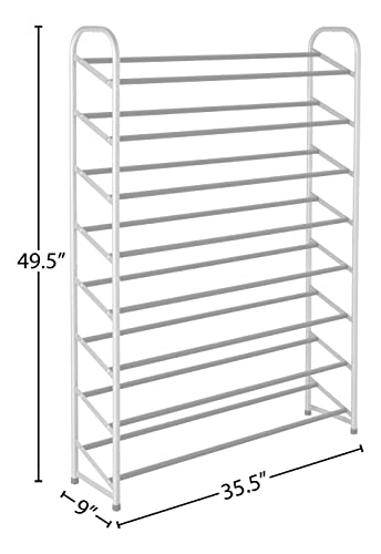 Whitmor 8 Tier Shoe Tower - 40 Pair - With Non-Slip Racks