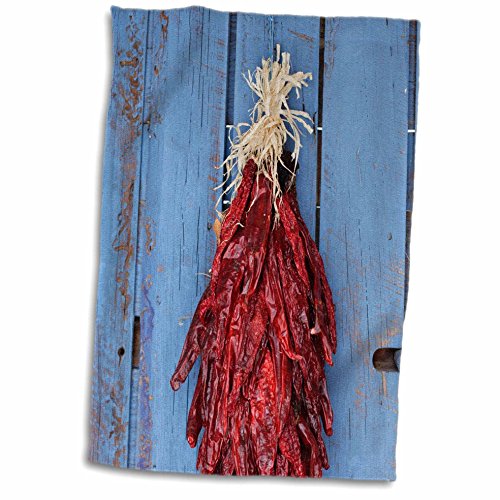 3D Rose Chili Ristras-Santa Fe-New Mexico-Usa-Us32 Jmr1349-Julien McRoberts Towel, 15" x 22"