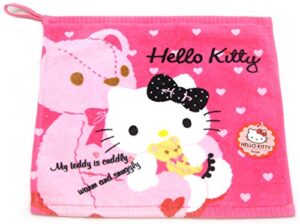 hello kitty new kids girl lovely hand towels 11.8 x 11.8 100% cotton bath sanr