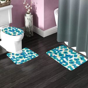 ZLDXDP 3pcs Bathroom Carpet Toilet U Type Bath Mats Set Non Slip Pad