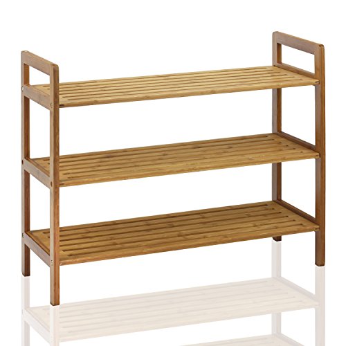 Oceanstar 3-Tier Bamboo Shoe Rack, Natural