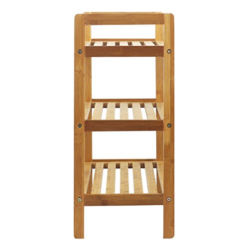 Oceanstar 3-Tier Bamboo Shoe Rack, Natural