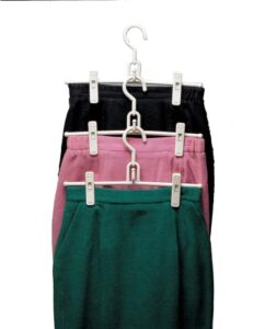 purus living relay skirt hanger (3p) light-weight utilizing organized closet space saving neat arrangement easy storage eco-friendly materials non-slip design clothes pants jacket storage organizer