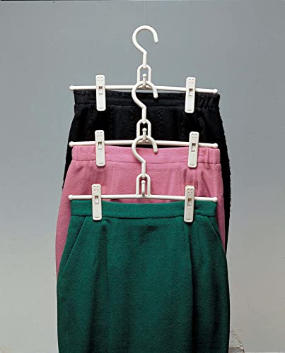 PURUS LIVING Relay Skirt Hanger (3P) Light-Weight Utilizing Organized Closet Space Saving Neat Arrangement Easy Storage Eco-Friendly Materials Non-Slip Design Clothes Pants Jacket Storage Organizer