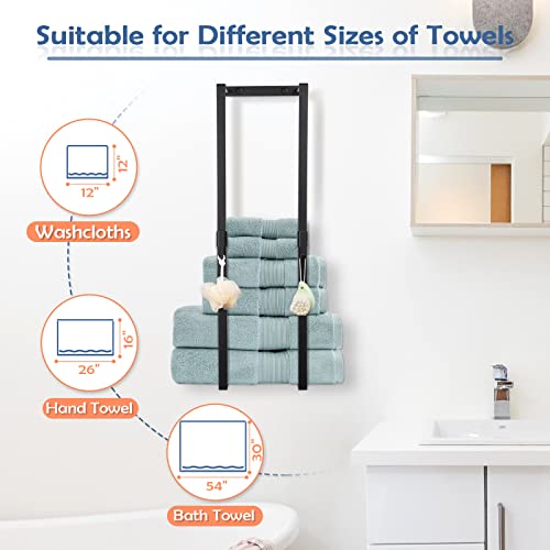 Echaprey Towel Racks for Bathroom Towel Holder Stainless Steel Wall Towel Rack for Bathroom Organizing of Washcloths Hand or Bath Towels