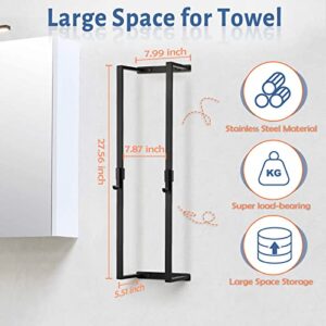 Echaprey Towel Racks for Bathroom Towel Holder Stainless Steel Wall Towel Rack for Bathroom Organizing of Washcloths Hand or Bath Towels