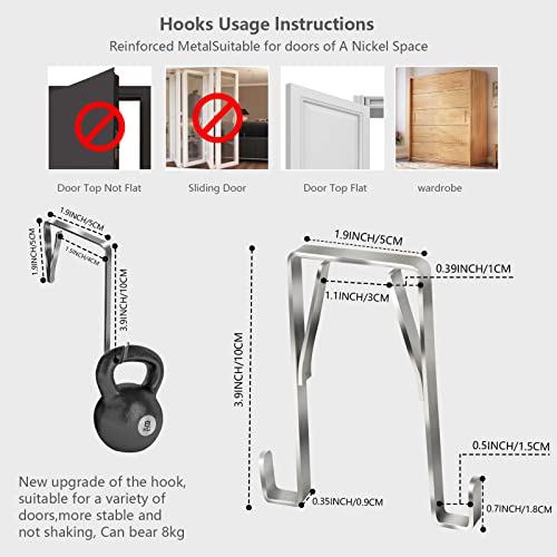 MERB Home 2 Pack Shoe Storage Organizer with Innovative Hook - Hang 2 Racks on 1 Door or on different Doors - Hanging Door Rack- 12 Pockets - Foldable Hanging Storage Organizer (3 Rows of pockets)