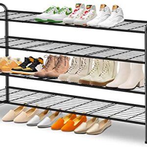 SLEEPING LAMB Long 2-Tier Shoe organizer for Closet and 4 Tier Metal Shoe Organizer for Closet