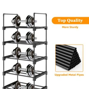 Goramio 10 Tiers Tall Shoe Rack, 20-24 Pairs Shoe and Boots Storage Organizer, Stackable Metal Shoe Shelf with Hooks, Space Saving Narrow Shoe Rack for Entryway, Closet, Bedroom, Sturdy, Black