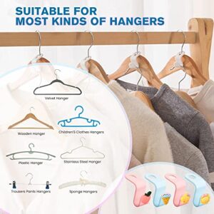 WXOIEOD 20 Pieces Clothes Hanger Connector Hooks for Kids Hangers, Cute Plastic Hanger Space Saving Connector Hook Closet Organizer Heavy Duty Outfit Hangers Cascading Extender Clips for Coat Shirt