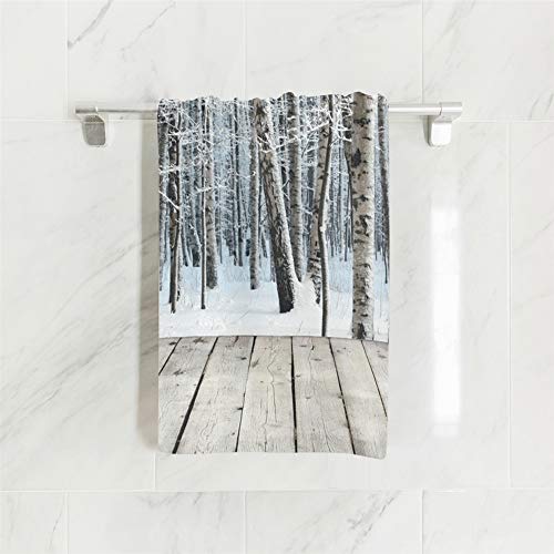 Auskid Birch Trees Hand Towel Ultra Soft Bathroom Towel for Face Gym Spa