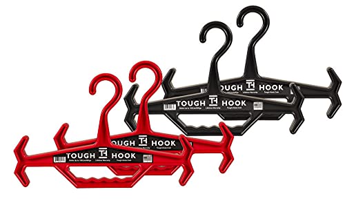 Tough Hook Original Hanger Max Pack Set of 4 | 2 Midnight and 2 Red |USA Made | Multi Pack