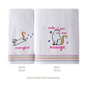 SKL Home by Saturday Knight Ltd. Meowgic Bath Towel in White