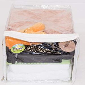 Clear Vinyl Zippered Storage Bags 9 x 11 x 7 Inch 10-Pack