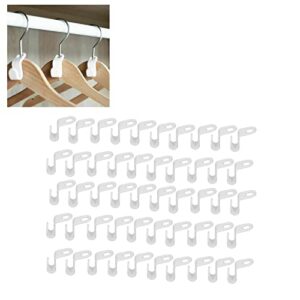 Clothes Hanger Connector Hooks,Multi Layer Closet Hanger Connectors,Mini Clothes Hanger Organizer,Space Saving Closet Organizer Clips Thicken Plastic Closet Hangers Organizers, Clothes Hanger Con