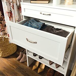 ClosetMaid SuiteSymphony Wood Drawer, Add On Accessory Shaker Style, for Storage, Closet, Clothes, 25" X 10", Pure White