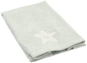 avanti linens - fingertip towel, soft & absorbent cotton towel, seashell inspired bathroom decor (sequin shells collection)