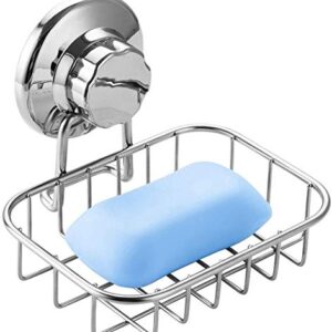 SANNO Suction Cups Shower Caddy Soap Holder Suction Hooks, Bathroom Wire Basket Caddy Accessories Storage Organizer Shelf for Shampoo, Soap,Conditioner-set of 3