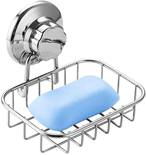 SANNO Suction Cups Shower Caddy Soap Holder Suction Hooks, Bathroom Wire Basket Caddy Accessories Storage Organizer Shelf for Shampoo, Soap,Conditioner-set of 3