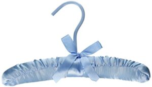 only hangers 10" light blue baby satin padded hangers - pack of (6)