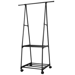 qpey small metal clothing rack with wheels,3-tier clothes garment coat rack,clothes rack for hanging clothes,portable rolling clothes rack for hanging clothes,coats,skirts,shirts,sweaters