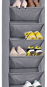 KEETDY 28 Large Clear Over The Door Shoe Rack and Door Shoe Organizer with 8 Deep Pockets