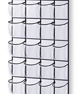 KEETDY 28 Large Clear Over The Door Shoe Rack and Door Shoe Organizer with 8 Deep Pockets