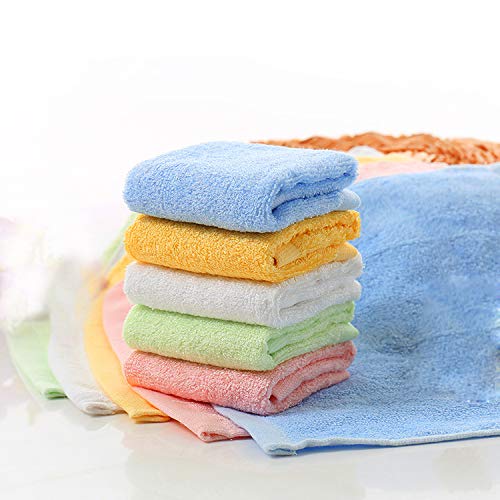 KORADA Luxury Bamboo Washcloth Towel Set 5 Pack for Bathroom-Hotel-Spa-Kitchen Multi-Purpose Fingertip Towels & Face Cloths 10'' x 10''