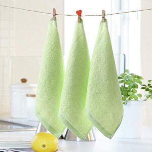 KORADA Luxury Bamboo Washcloth Towel Set 5 Pack for Bathroom-Hotel-Spa-Kitchen Multi-Purpose Fingertip Towels & Face Cloths 10'' x 10''