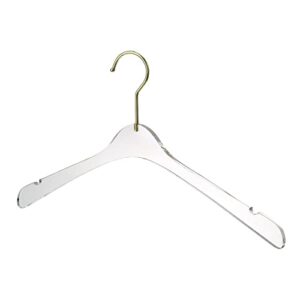 ybm home quality acrylic clear hangers made of clear acrylic for a luxurious look and feel for wardrobe closet, clothes hangers organizes closet, men, gold, 4100-1