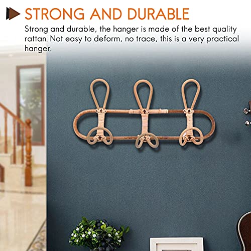 Pteanecay Rattan Clothes Hanger for Kids,Bamboo Garments Baby Hangers Children Organizer Room Nursery Decoration(15.7 * 7.9inch)