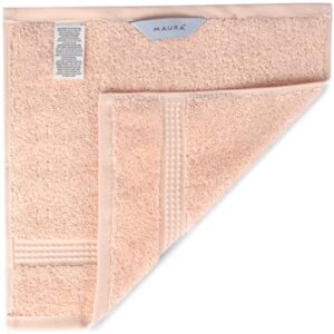 Maura Personalized Towels Super Soft, Highly Absorbent, Bathroom Towel Sets, 100% Cotton USA Monogrammed Gifts (Washcloths - Set of 2, Pearl Blush)