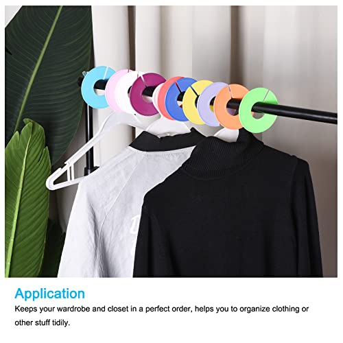 PATIKIL Clothes Dividers 10 Pack Blank Clothing Rack Size Sorting Reusable Wardrobe Round Hanger Separator, Black