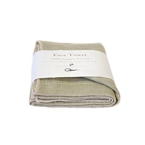 IPPINKA Nawrap Organic Cotton Face Towel, Durable, Absorbent and Quick-Dry, Green