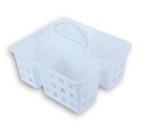 greenbrier small utility shower caddy tote - white