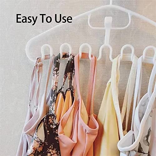 FETNHU Wave Pattern Hanger, Multifunctional Magic Wave Pattern Stackable Hanger, 8 Slots Non Slip Stackable Space Saver Closet Organization Hangers for Bra Top Camisole (Green,15PCS)