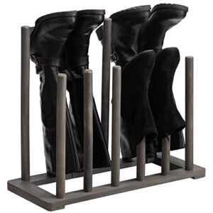 paranta 6-pair boots storage rack, stand-alone shoe rack organizer, gray