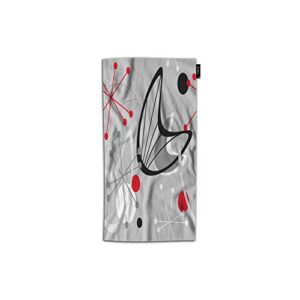 beabes atomic pattern hand towel abstract mid century modern 1950 style vintage retro geometric super soft hand towel for men women bathroom travel 30lx15w inch polyester