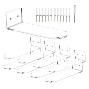 floating shoe shelves for closet wall set of 12, floating shoe display clear acrylic sneaker shelves to show top shoes and sneaker collection, includes shelves shoe organizers with cross screws