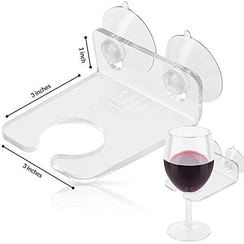 for Her Wife Girlfriend Wine Glass Bath Holder Caddy Bathtub Products Shower Accessories Gifts Ideas for Women Wife Mother Mom Employee Cup Holder Bathroom Cupholder Romantic