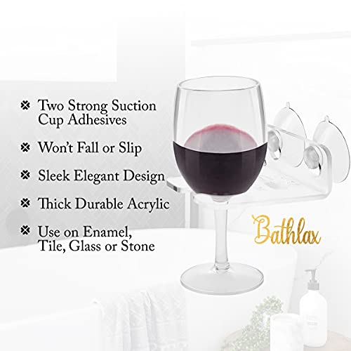 for Her Wife Girlfriend Wine Glass Bath Holder Caddy Bathtub Products Shower Accessories Gifts Ideas for Women Wife Mother Mom Employee Cup Holder Bathroom Cupholder Romantic