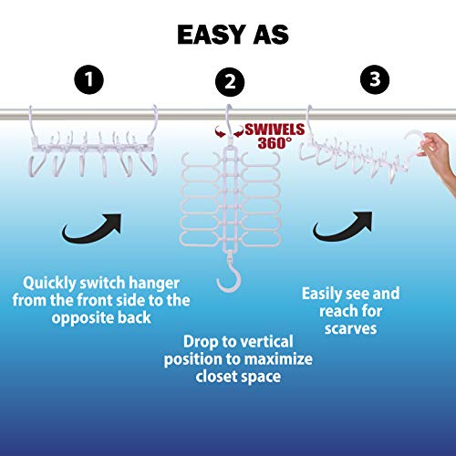 Wonder Hanger MAX Scarf Hanger, Patented & TRADEMARKED Closet Organizer, and Space Saver