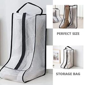 Didiseaon 2Pcs Boot Storage Bags Clear Shoe Storage Pouches Tall Boots Organizers Protector Bag Cowboy Boot Bags for Travel