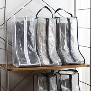 Didiseaon 2Pcs Boot Storage Bags Clear Shoe Storage Pouches Tall Boots Organizers Protector Bag Cowboy Boot Bags for Travel