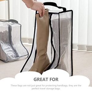 Didiseaon 2Pcs Boot Storage Bags Clear Shoe Storage Pouches Tall Boots Organizers Protector Bag Cowboy Boot Bags for Travel