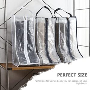 Didiseaon 2Pcs Boot Storage Bags Clear Shoe Storage Pouches Tall Boots Organizers Protector Bag Cowboy Boot Bags for Travel