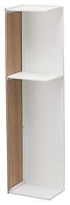 yamazaki supplies home organizer-slim bathroom storage shelves | steel + wood | toilet paper stocker, one size, ash